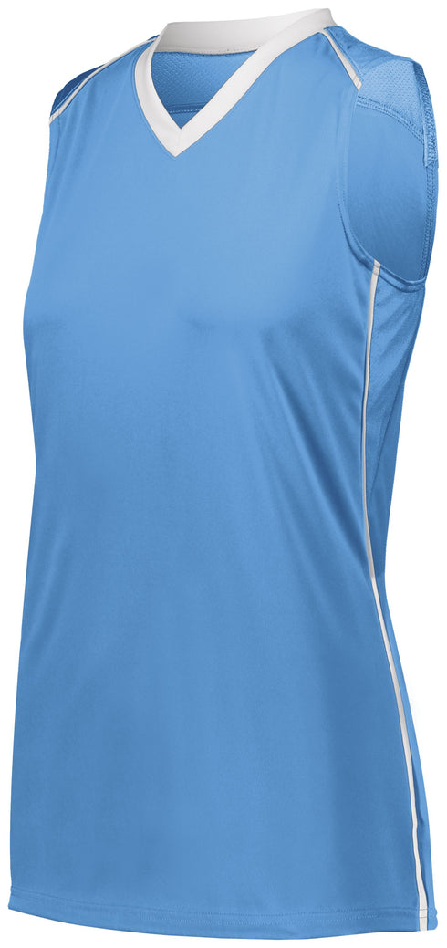 Augusta Sportswear Ladies Rover Jersey (1687), Color 'Columbia Blue/White'